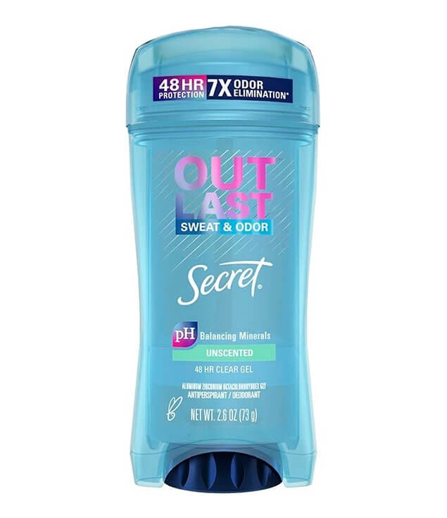 SECRET OUTLAST CLEAR GEL DEODORANT UNSCENTED